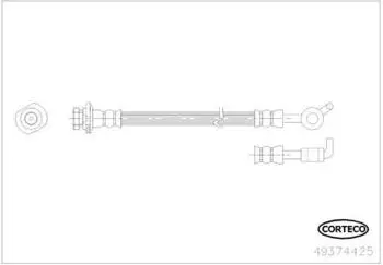 Corteco Bremsschlauch hinten links 265mm (49374425)
