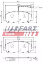 Fast Bremsbelagsatz, Scheibenbremse FT29536