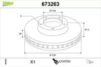 Valeo Bremsscheibe COATED 673263