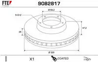 FTE Bremsscheibe COATED RANGE FTE 9082817