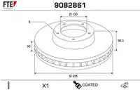 FTE Bremsscheibe COATED RANGE FTE 9082861