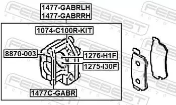 Febest Bremssattel Hinterachse links (1477-GABRLH)