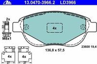 ATE Bremsbelagsatz, Scheibenbremse ATE Ceramic 13.0470-3966.2