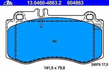 ATE Bremsbeläge vorne für Mercedes-Benz CLS E-Klasse (13.0460-4863.2)