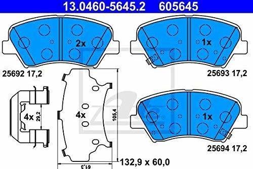 ATE Bremsbeläge mit Zubehör vorne für KIA Ceed Hyundai I30 (13.0460-5645.2)