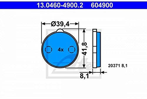 ATE Bremsbeläge Ø 39.4 mm vorne für Citroen CX I II (13.0460-4900.2)