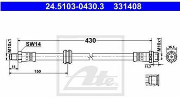 ATE 24.5103-0430.3 Bremsschlauch