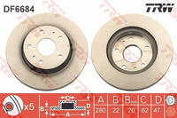 TRW Bremsscheibe DF6684