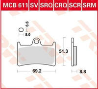 TRW Bremsbelagsatz, Scheibenbremse Hyper Carbon Racing MCB611CRQ