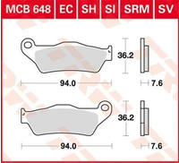 TRW Bremsbelagsatz, Scheibenbremse Sinter Street MCB648SH