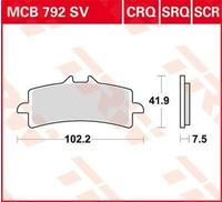 TRW Bremsbelagsatz, Scheibenbremse Sinter Carbon Racing MCB792SCR