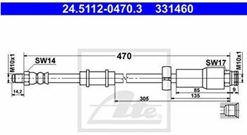 ATE 24.5112-0470.3 Bremsschlauch