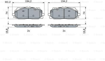 Bosch Bremsbeläge vorne für Audi A8 A4 B9 Q8 E-Tron A5 VW (0 986 424 429)