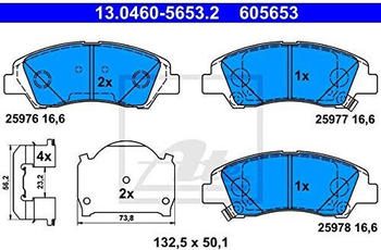 ATE Bremsbeläge mit Zubehör vorne für Hyundai I10 (13.0460-5653.2)