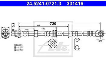 ATE 24.5241-0721.3 Bremsschlauch