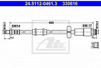 ATE 24.5112-0461.3 Bremsschlauch