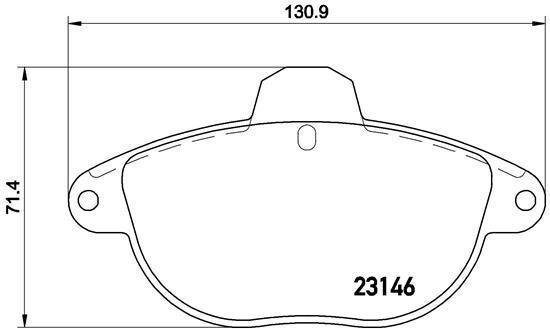 Brembo Bremsbeläge vorne für Citroen Xantia Scheibenbremsbelagsatz (P 61 055)