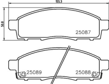 Brembo Bremsbeläge vorne für Mitsubishi L200 / Triton Fiat Fullback (P 54 055)