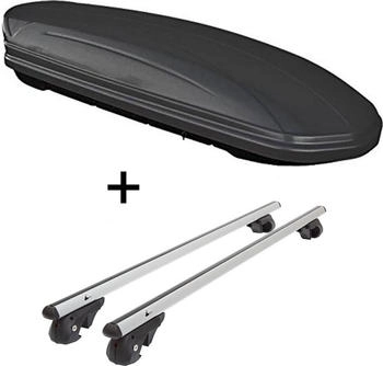 VDP MAA460 schwarz matt + Alu Relingträger VDP004L kompatibel mit VW Golf VI Variant Kombi AJ 10-12