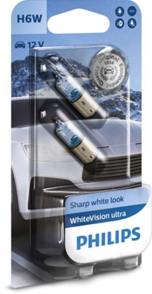 Philips 2x H6W WhiteVision Ultra 12V/6W