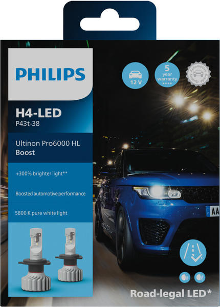 Philips Ultinon Pro6000 Boost H4-LED (11342U60BX2)