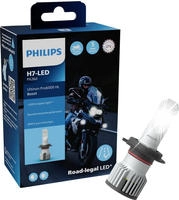 Philips Motorrad-Lampe Ultinon Pro6000 Boost HL, 5800 K, H7, 12 V / 18 W, Fern- &
