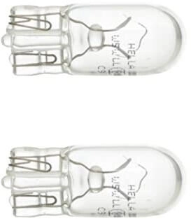 Hella 8GP 003 594-163 Glühlampe W5W Long Life up to 3x longer lifetime 12V 5W Sockelausführung: W2,1x9,5d Blister Menge: 2