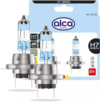 Alca H7 Halogenlampe 12V 55W +200% 2er-Set (720290)