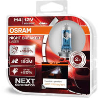 Osram 64193NL-HCB, Osram Halogengl&uuml;hlampe H4 / 12V 60/55W Night Breaker Laser