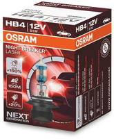 Osram Automotive 4062172387415 Halogen Leuchtmittel COOL BLUE INTENSE H4 55W 12V