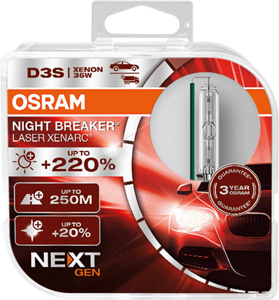 Osram Xenarc Night Breaker Laser D3S Next Generation Duo-Box (66340XNN-HCB)