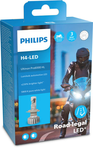 Philips Ultinon Pro6000 moto H4-LED (11342U6000X1)