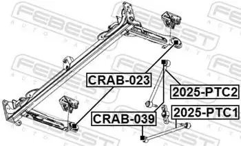 Febest Querlenker / Dreieckslenker hinten, Chrysler PT Cruiser (2025-PTC1)