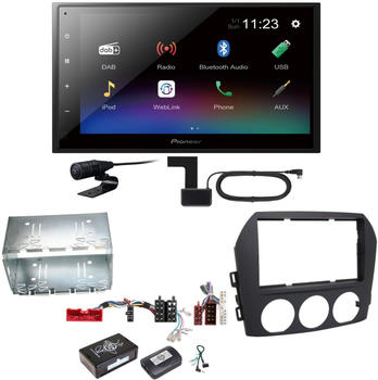 Pioneer DMH-A340DAB Digitalradio Bluetooth Einbauset für Mazda MX-5 NC