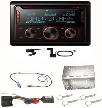 Pioneer FH-S820DAB Digitalradio Bluetooth FLAC USB CD Einbauset für Fox Polo 9N3