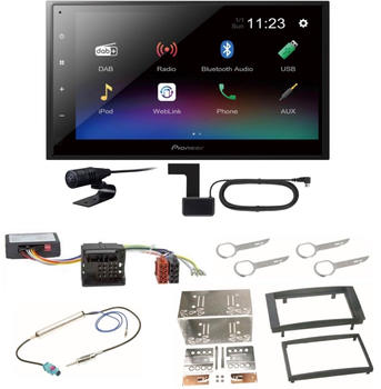 Pioneer DMH-A340DAB USB MP3 DAB+ Moniceiver FLAC WMA Einbauset für Touareg 7L