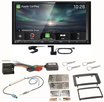 Kenwood DNX-7190DABS Android Auto Carplay CD Einbauset für T5 2003-2015 Multivan