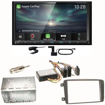 Kenwood DNX-7190DABS Carplay Einbauset für Mercedes C-Klasse W203 CLK W208 W209