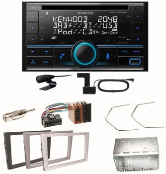 Kenwood DPX-7300DAB Bluetooth DAB Einbauset für Opel Vectra C Signum Corsa Combo