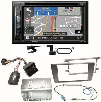 Pioneer AVIC-Z730DAB Navigation DAB+ USB Einbauset für Skoda Octavia 2 Yeti 5L