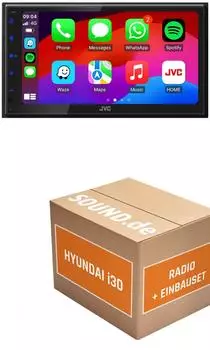 JUST SOUND best choice for caraudio Autoradio Einbauset JVC JVC KW-M695DBW Hyundai i30 GD Autoradio (Freisprecheinrichtung)
