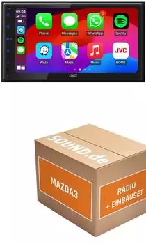 JUST SOUND best choice for caraudio Autoradio Einbauset JVC JVC KW-M695DBW Mazda3 BK Autoradio (Freisprecheinrichtung)