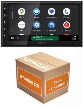 JUST SOUND best choice for caraudio Autoradio Einbauset Kenwood Kenwood DMX6523DABS Hyundai i20 PB Autoradio (Freisprecheinrichtung)