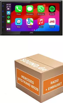 JUST SOUND best choice for caraudio Autoradio Einbauset JVC JVC KW-M695DBW Mercedes Vito/Viano W639 Autoradio (Freisprecheinrichtung)