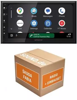 JUST SOUND best choice for caraudio Autoradio Einbauset Kenwood Kenwood DMX6523DABS Skoda Fabia 2 Autoradio (Freisprecheinrichtung)