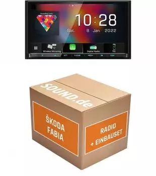 JUST SOUND best choice for caraudio Autoradio Einbauset Kenwood DMX8021DABS Skoda Fabia 2 Autoradio