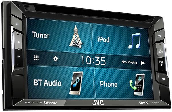 JVC KW-V240BT 2-DIN Autoradio mit CD/DVD/MP3-Autoradio mit Touchscreen/Bluetooth/USB/iPod/AUX