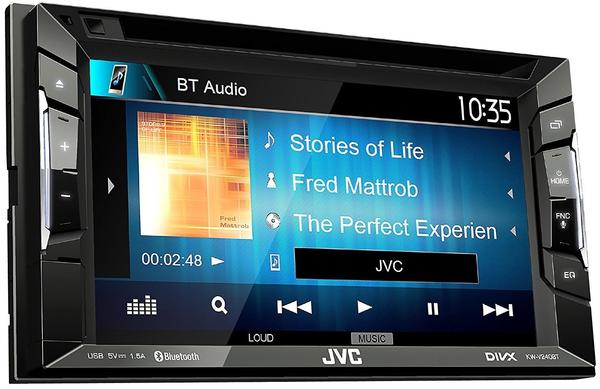 Ausstattung & Display JVC KW-V240BT 2-DIN Autoradio mit CD/DVD/MP3-Autoradio mit Touchscreen/Bluetooth/USB/iPod/AUX