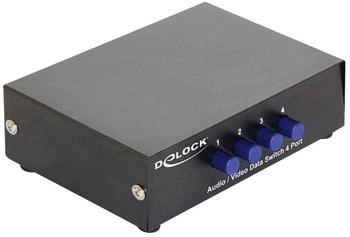 DeLock 4 Port Audio / Video Switch manuell bidirektional (87637)