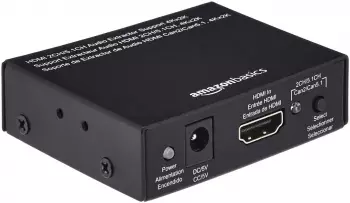 AmazonBasics HDMI Audio-Extractor 4K@30Hz, RCA/SPDIF, schwarz (CEHFAE0101)